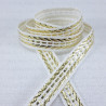 Decorative white and gold tape 10mm/50m 1807