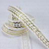 Decorative white and gold tape 10mm/50m 1807