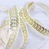 Decorative ecru tape with gold 9mm/1m 1757