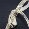 Decorative ecru tape with gold 9mm/1m 1757