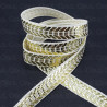 Decorative ecru tape with gold 9mm/1m 1757