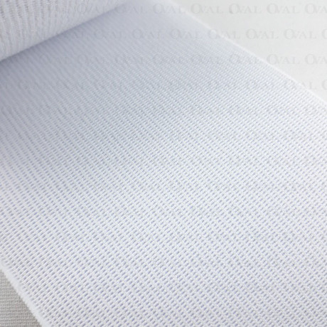 Woven elastic 90mm/25m white and black 2444