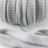 Flat grey polyester cord 12mm/50 m 3073