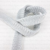 Flat grey polyester cord 12mm/50 m 3073