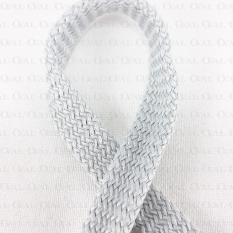 Sznurek poliestrowy płaski szary  12mm/50 m 3073