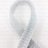 Flat grey polyester cord 12mm/50 m 3073