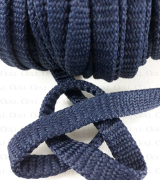 Sznurek poliestrowy płaski granat  12mm/50 m 3074