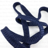 Flat navy polyester cord 12mm/50 m 3074