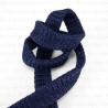 Flat navy polyester cord 12mm/50 m 3074