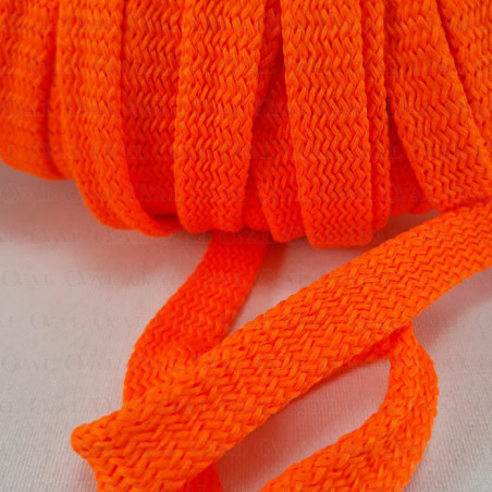 Flat polyester cord sharp orange 12mm/50 m 3075