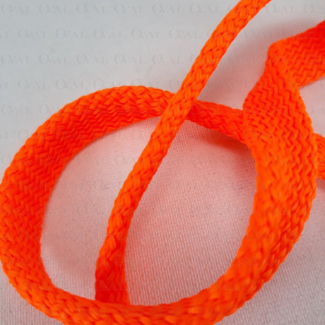 Flat polyester cord sharp orange 12mm/50 m 3075