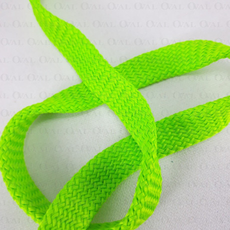 Flat polyester cord sharp green 12mm/50 m 3076