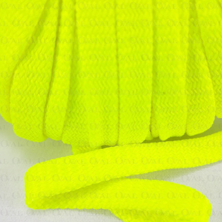Flat polyester cord sharp yellow-green 12mm/50m 3078