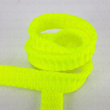 Flat polyester cord sharp yellow-green 12mm/50m 3078