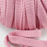 Flat polyester cord dirty pink 12mm/50m 3079