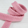 Flat polyester cord dirty pink 12mm/50m 3079