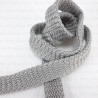 Flat grey polyester cord 12mm/50 m 3080