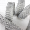 Flat grey polyester cord 12mm/50 m 3080