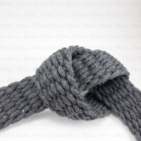 Braided cotton tape 30mm/1m grey 3085