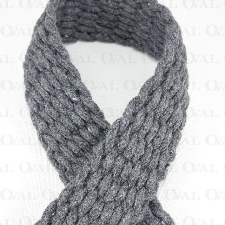 Braided cotton tape 30mm/1m grey 3085