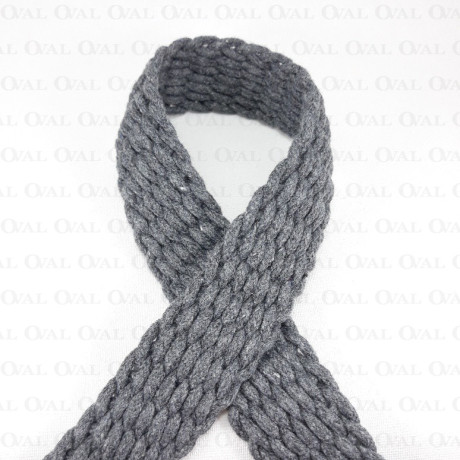 Braided cotton tape 30mm/1m grey 3085