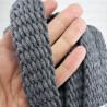Braided cotton tape 30mm/1m grey 3085