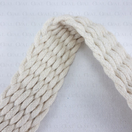 Braided cotton tape 30mm/1y natural beige 3086