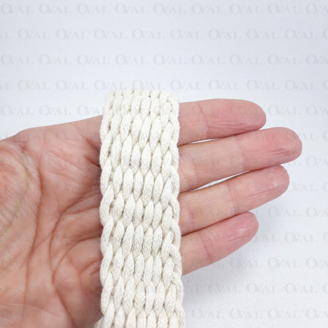 Braided cotton tape 30mm/1y natural beige 3086