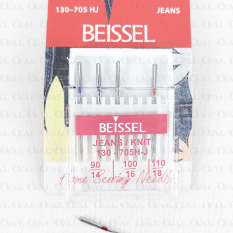 Semi-flat needles for jeans MIX 3108