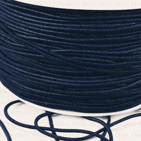 Round cord navy blue 1mm / 5 or 50m no. 519
