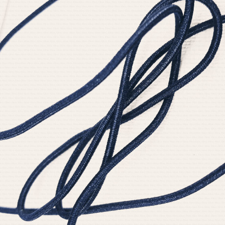 Round cord navy blue 1mm / 5 or 50m no. 519