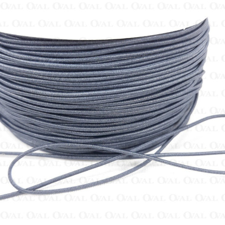 Round grey elastic 1mm / 5 or 50m 3110