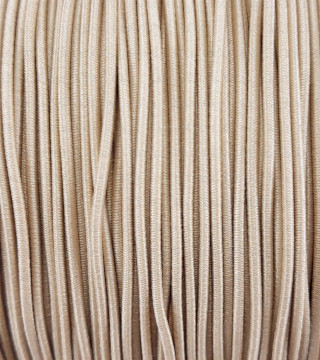 Round beige elastic 1mm / 5 or 50m 3111