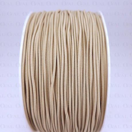 Round beige elastic 1mm / 5 or 50m 3111