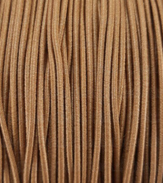 Round light brown elastic cord 1mm / 5 or 50m 3112
