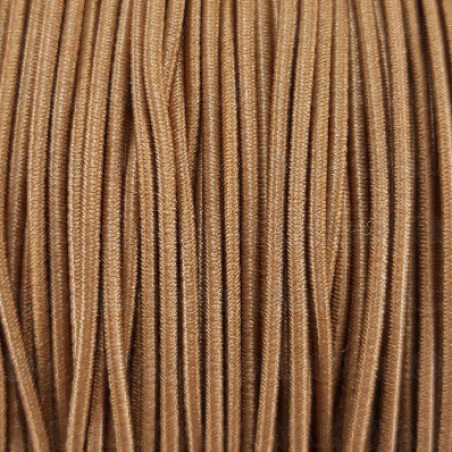 Round light brown elastic cord 1mm / 5 or 50m 3112