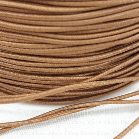Round light brown elastic cord 1mm / 5 or 50m 3112