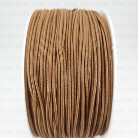Round light brown elastic cord 1mm / 5 or 50m 3112