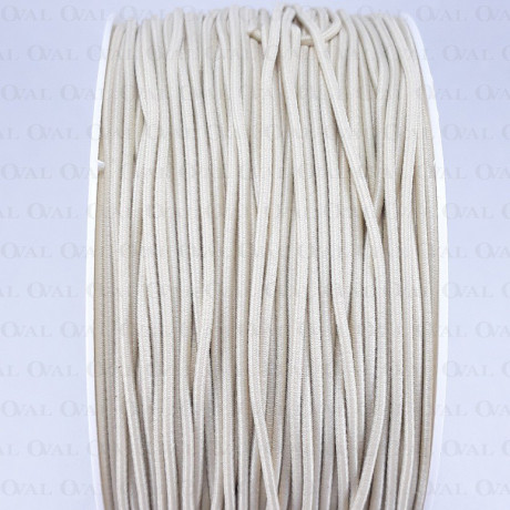Round beige elastic 1mm 5 or 50m 518