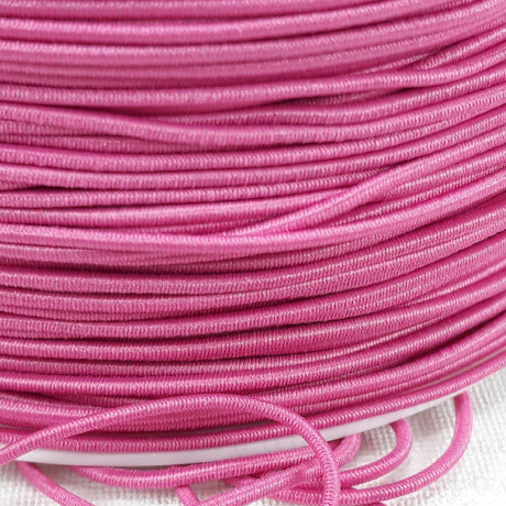 Round elastic cord pink 1mm / 5 or 50m 3115