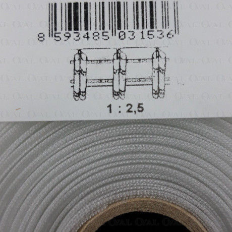 Curtain tape 1:2.5 / 1 or 50 m 3123