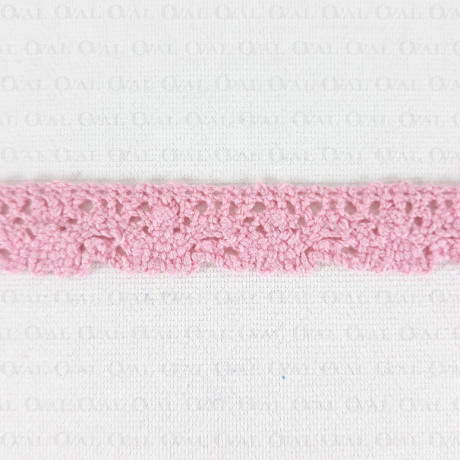 Koronka bawełniana róż 12mm/1 lub 25yard  3137