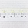 Ecru tape snap fasteners SET no. 3145