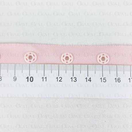 Pink snap fasteners on tape SET no. 3146