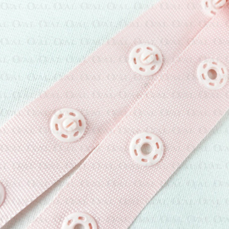 Zatrzaski na taśmie róż KOMPLET   nr 3145