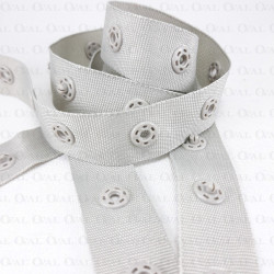 Zatrzaski na taśmie szare KOMPLET nr 3147 Zatrzaski na taśmie szare KOMPLET nr 3147