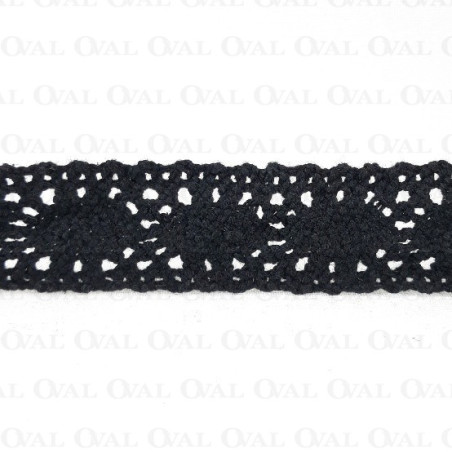 Koronka bawełniana 30mm /1yard czerń 3150