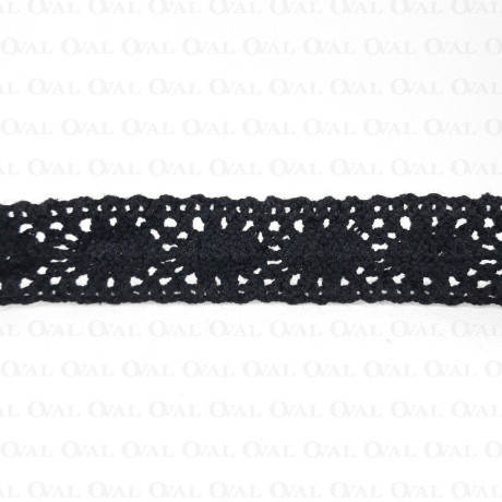 Koronka bawełniana 30mm /1yard czerń 3150
