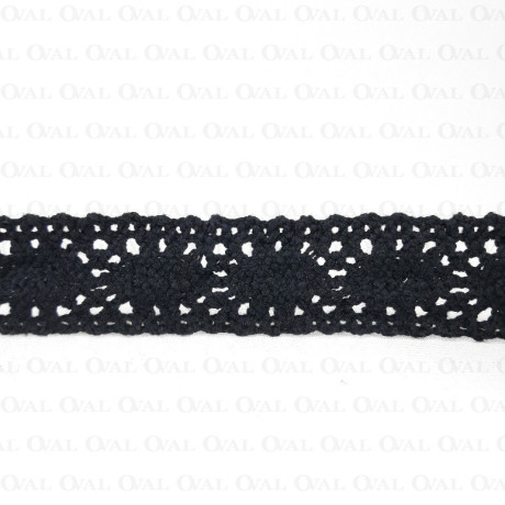 Koronka bawełniana 30mm /1yard czerń 3150