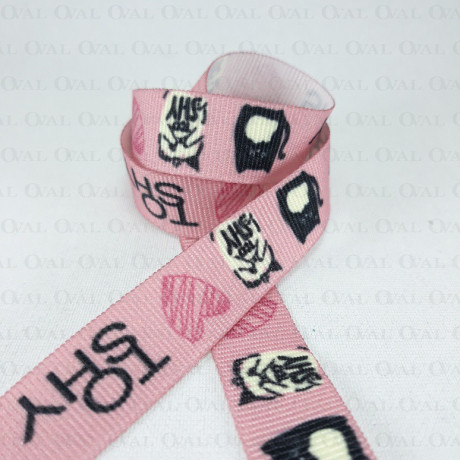Decorative printed ribbon 15 mm /1 m 3162